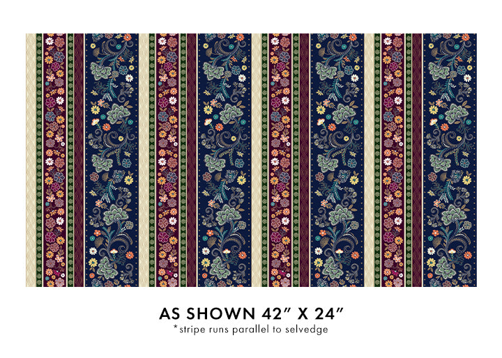 Majestic Stripe Navy/Multi (Majestic Garden)