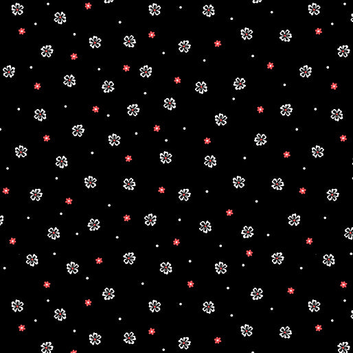 Petal Dot Midnight Lace Crimson Night