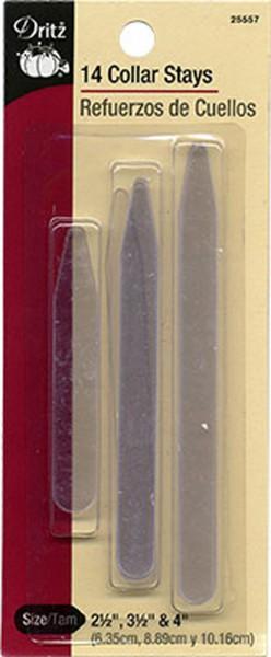 Collar Stays Vinyl Asst Sizes 14ct