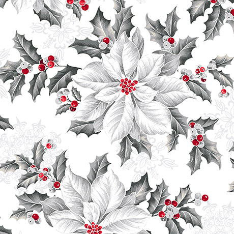 Pretty Poinsettias Large - White