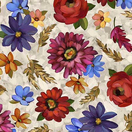 Midnight Petals Tossed Florals