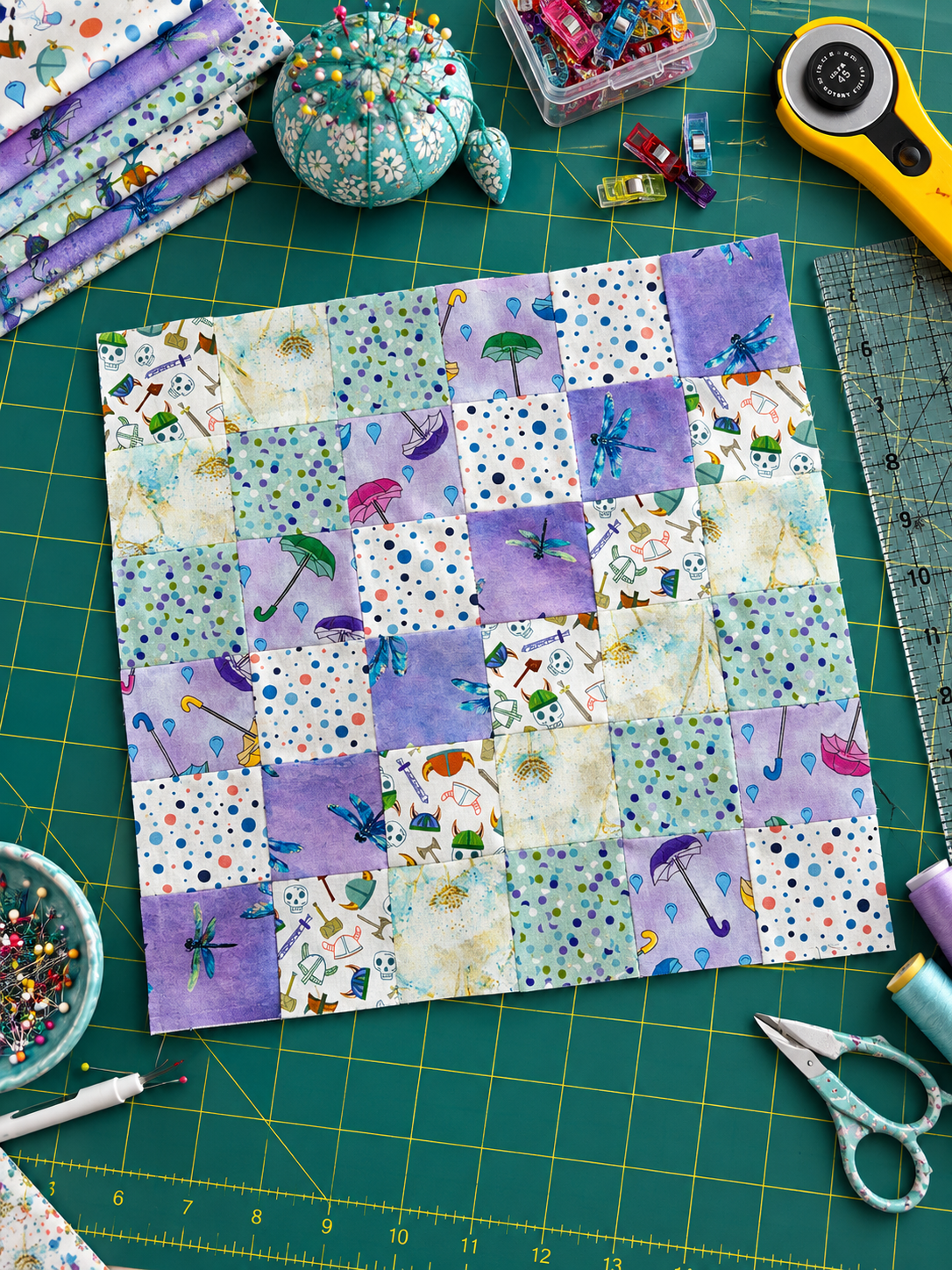 Scrappy Trips Around the World Quilt