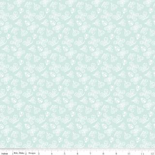 Little Posies Butterflies Aqua