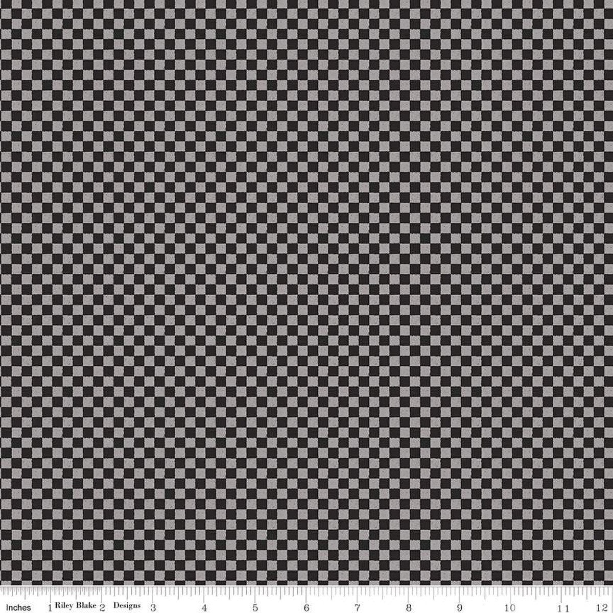 Check Please 1/4" Tone-on Tone Check Black