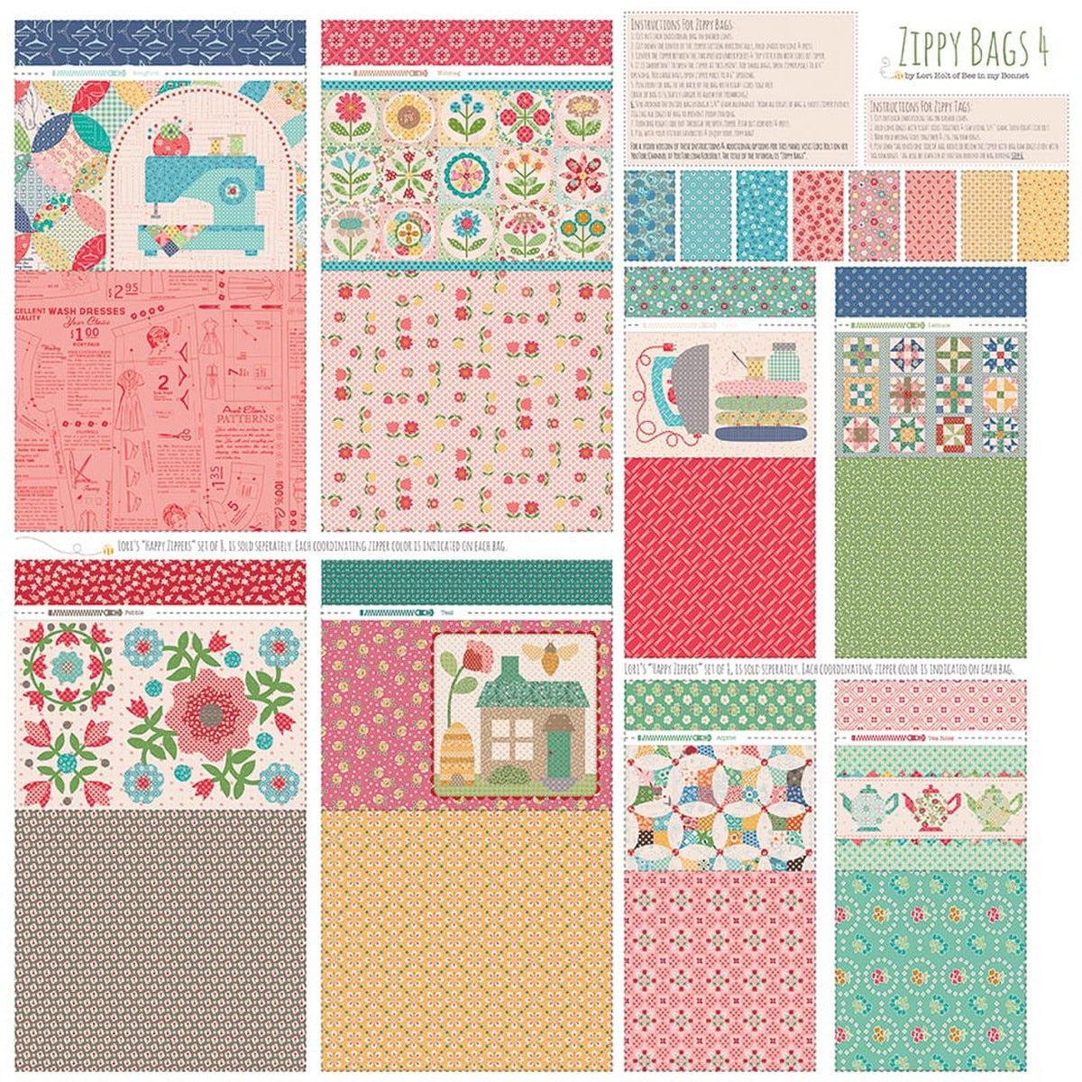 Lori Holt  Zippy Bags Panel