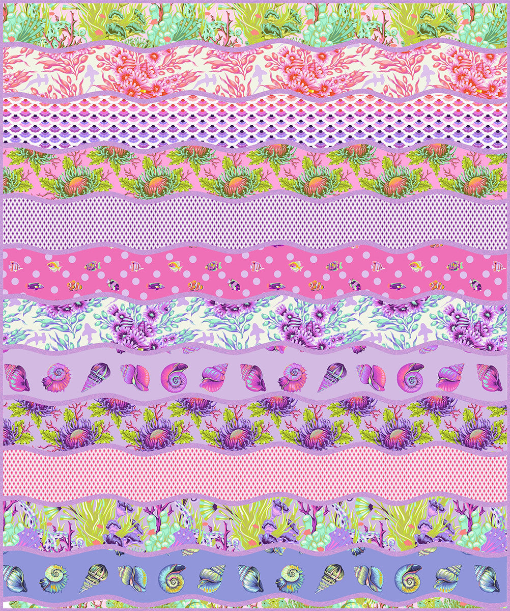 High Tide Quilt Kit Featuring Floral Reef by Tula Pink
