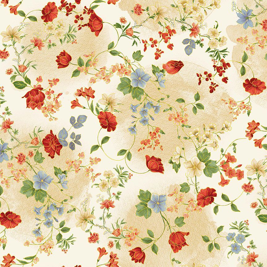 Floral Vines Metallic
