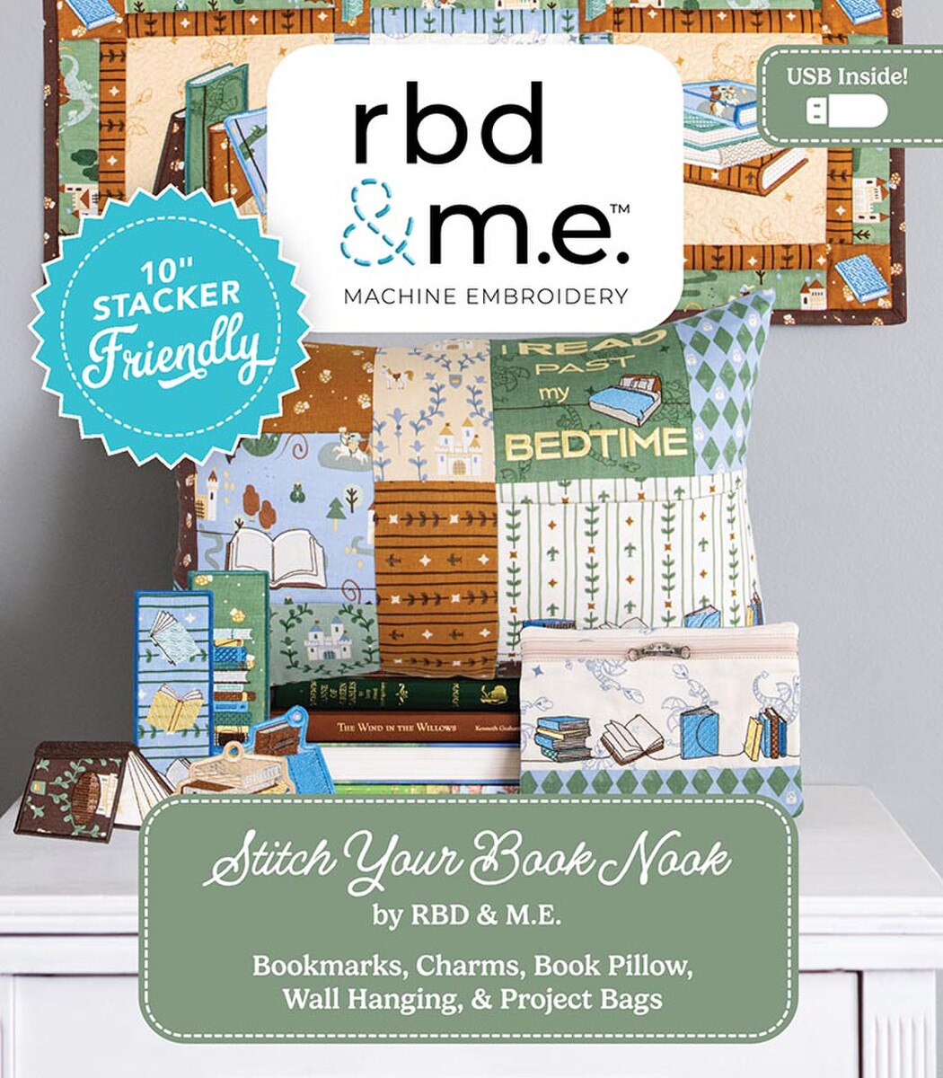 Stitch Your Book Nook  Machine Embroidery USB
