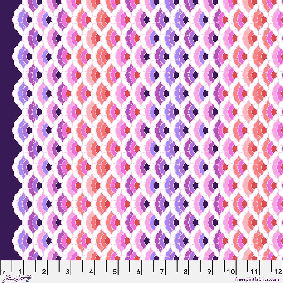 Tula Pink Aquatic Lace - Ultraviolet Floral Reef
