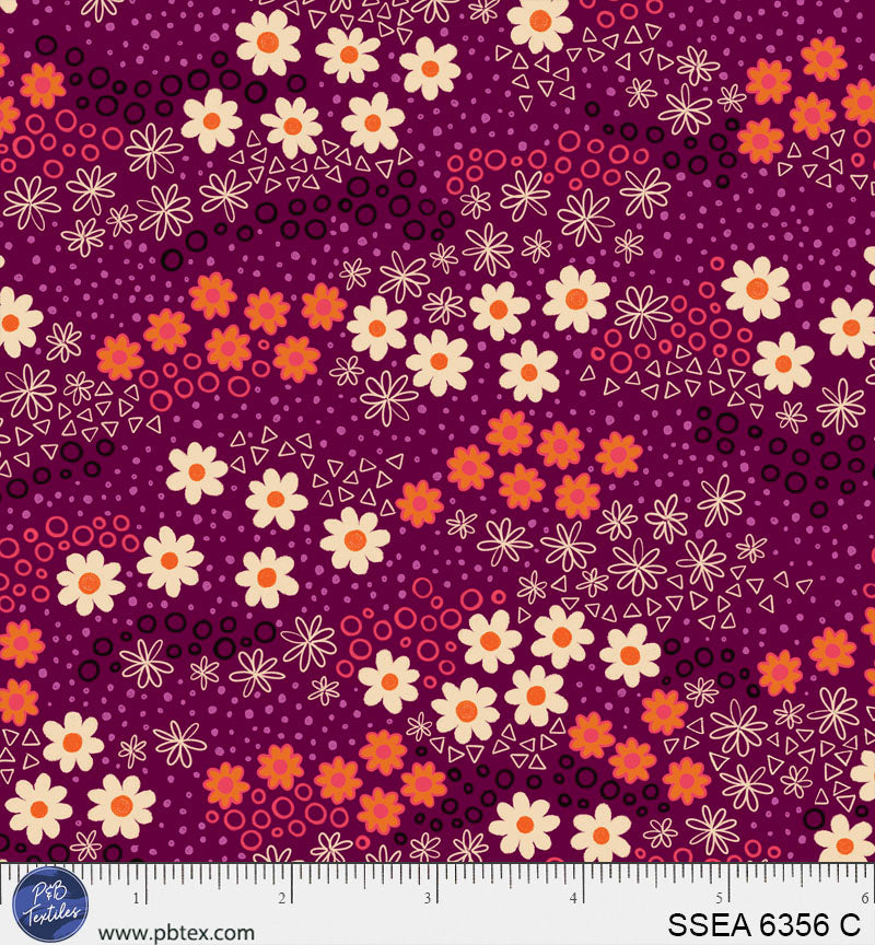 Sewing Season Stitched Flowing Flowers