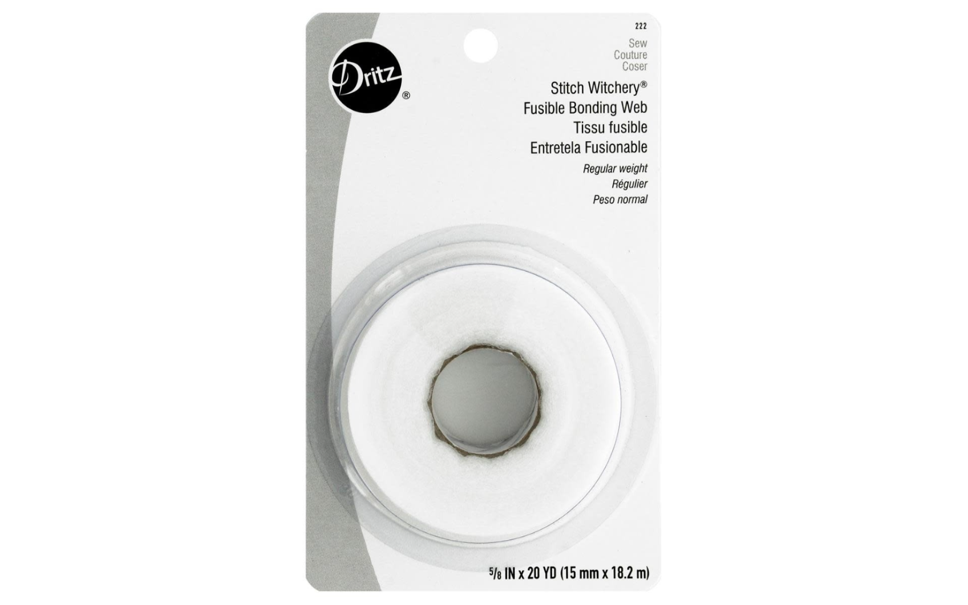 Dritz Stitch Witchery Fusible Bonding Web Regular weight 5/8"