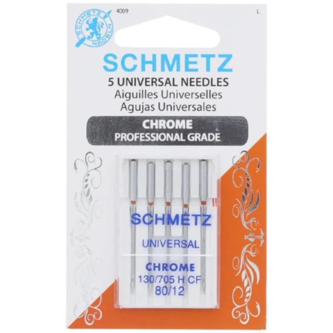 Schmetz Microtex Chrome Needles 130/705 H-M CF 80/12