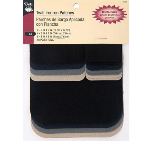 Dritz Twill Iron-on Patches Multi-Pack