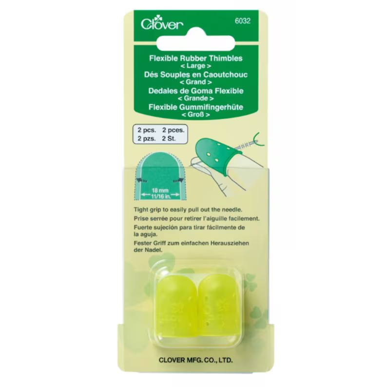 Clover Flexible Rubber Thimbles 2pc/pack