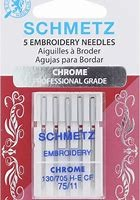 Schmetz Embroidery Needles Chrome 130/75 H-E 90/14